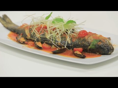 شاهد طريقة إعداد قاروص بصوص المحار