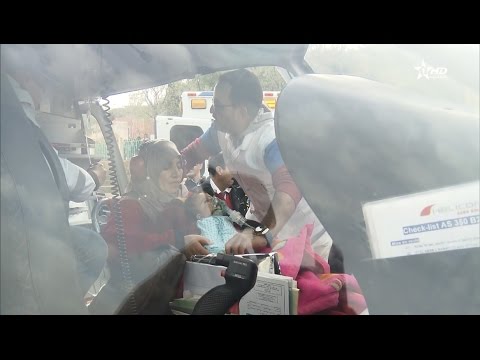 شاهد مروحية طبية تتدخل لنقل رضيع