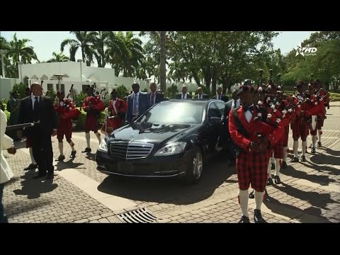 شاهد حفل استقبال الملك محمد السادس في أبوغا