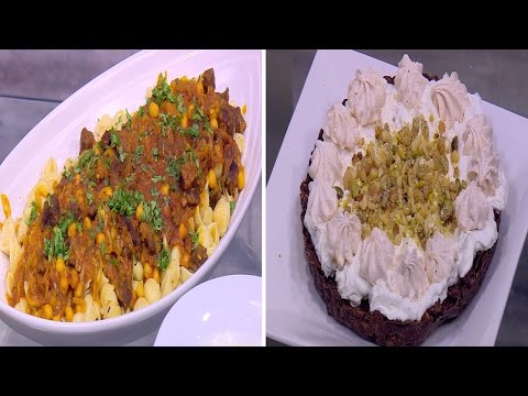 طريقة إعداد مكرونة باللحمة و صوص الطماطم  شوربة البطاطا  تشيز كيك بالمارينج