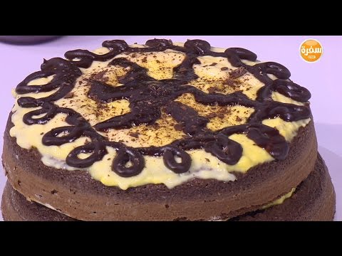 شاهد طريقة عمل تورتة بالكاسترد والشيكولاتة