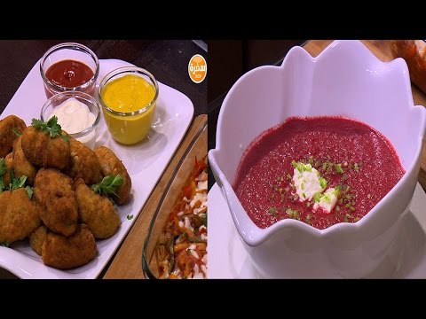 شاهد طريقة عمل ومقادير دجاج بانيه  دجاج كروكيت  شوربة بنجر