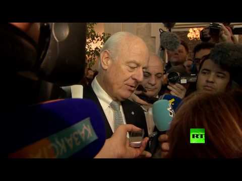 شاهد دي ميستورا يؤكد وجود نقاشات مكثفة في أستانا