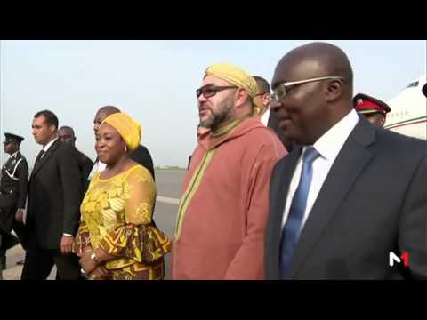 شاهد  الملك محمد السادس يبدأ زيارة رسمية إلى جمهورية غانا