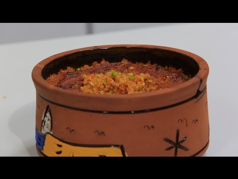 شاهد طريقة إعداد طاجن فريك بالبسلة