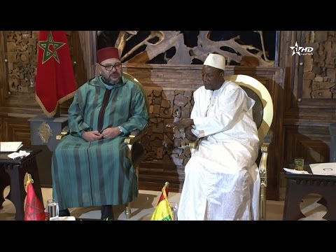شاهد الملك محمد السادس يجري مباحثات مع الرئيس الغيني