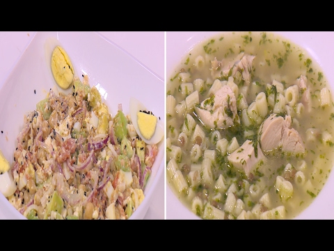 طريقة إعداد ومقادير الرشتة بالدجاج  سلطة بروتين الحمص