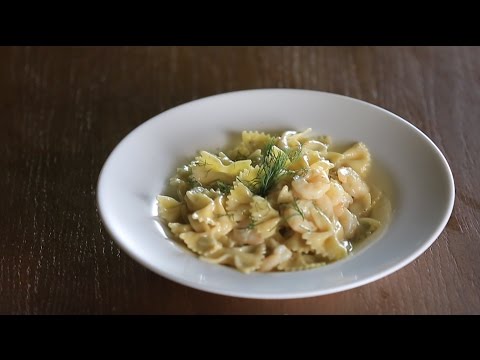 طريقة إعداد باستا بالجمبري والجبنة الريكفورد