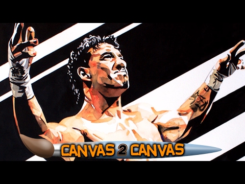 رسام الـwwe يبدع في لوحة فنية رائعة