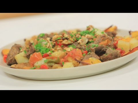 طريقة إعداد ورقة لحمة بالفواكة المجففة