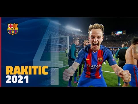 شاهد برشلونة يحتفل بتمديد عقد إيفان راكيتيتش حتى 2021