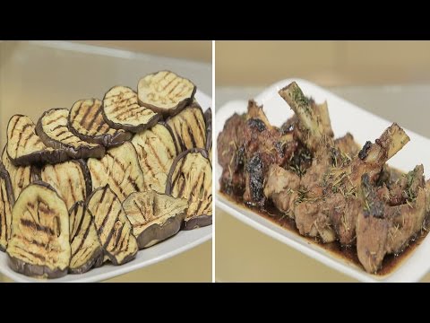 طريقة صنع ريش بصوص الروزماري والأرز بالباذنجان