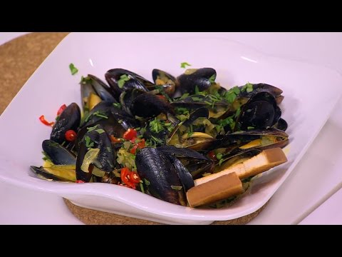 طريقة إعداد ومقادير بلح البحر بالكريمة و الكاري