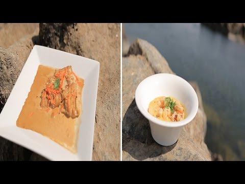 طريقة إعداد ومقادير  جمبري بالكريمة اللباني والكاري  سمك بالكريمة اللباني