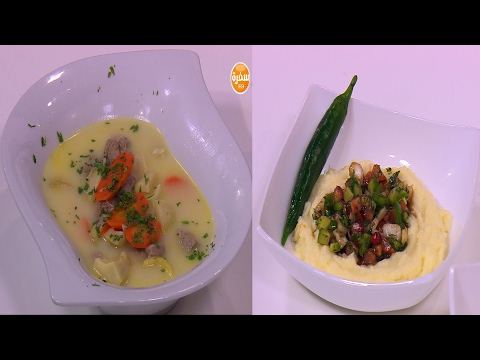 طريقة عمل حساء الخرشوف بالتربية والسلطة