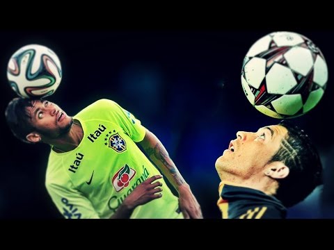 شاهد رونالدو يتحدى نيمار في مهارات فري ستايل