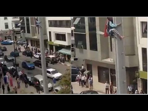 شاهد سيدة مغربية تحاول الانتحار في الرباط