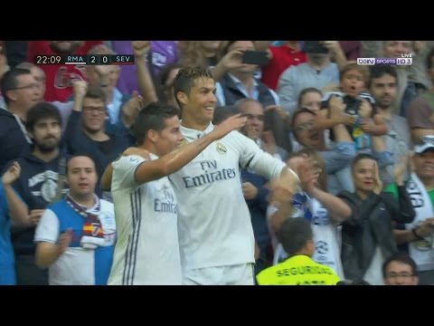 شاهد الريال يُنهي الشوط الأول متقدّمًا على إشبيلية بهدفين