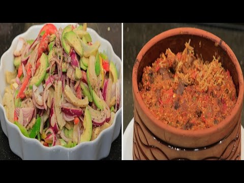 بالفيديو طريقة إعداد ومقادير  طاجن شعرية بالكبد والقوانص  كبدة بالفلفل  سلطة خرشوف