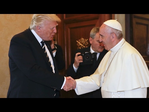 شاهد دونالد ترامب يلتقي البابا فرنسيس