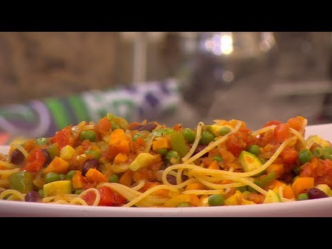 شاهد طريقة إعداد مكرونة بالخضار للاطفال