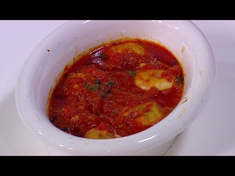 شاهد طريقة إعداد مشروم محشي بالسبانخ والصلصة الحمراء