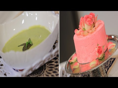 طريقة إعداد شوربة الكوسة الكريمي اللايت وأيس كريم الورد