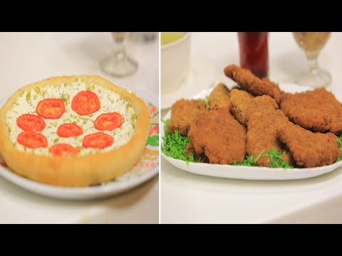 طريقة إعداد بفتيك كداب باللحمة المفرومة وبيتزا جبنة وطماطم