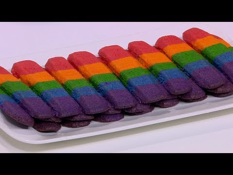 شاهد طريقة إعداد بسكويت قوس قزح