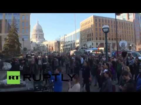 أنصار حياة السود لها أهمية يحتلون ماديسون شاهد