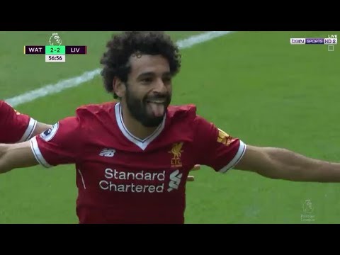 شاهد  محمد صلاح يحرز أول أهدافه الرسمية مع ليفربول