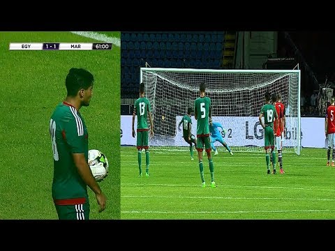 عبد الاله الحافيظي يضيع الهدف الثاني للمنتخب المغربي