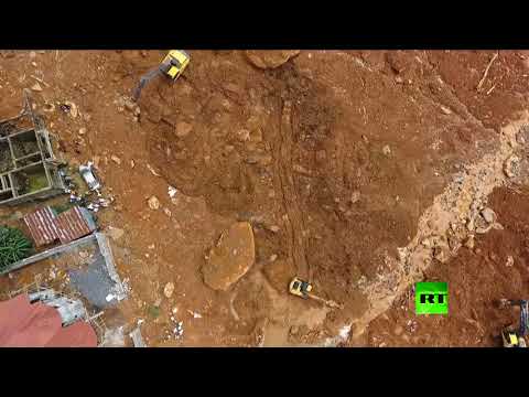 شاهد لقطت مروّعة للدمار الذي خلفه انزلاق طيني في عاصمة سيراليون