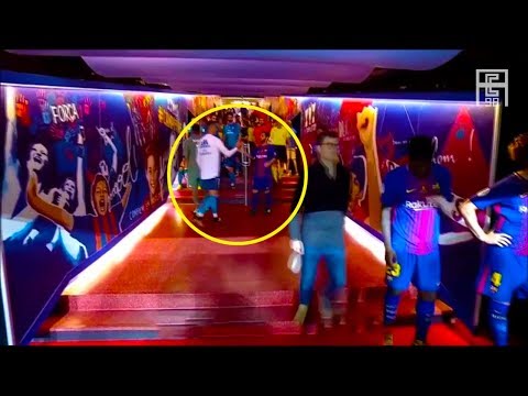 شاهد لقطة لم يرها أحد لرونالدو ولاعبي برشلونة