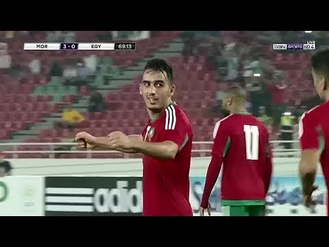 شاهد هدف المنتخب المغربي الثالث في مرمى مصر