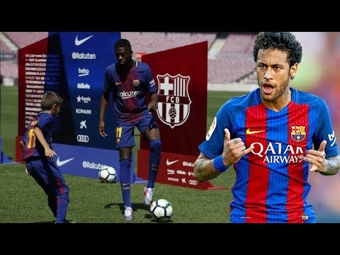 شاهد ماذا حدث لديمبلي لاعب برشلونة الجديد