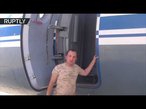 شاهد روسيا تقدم مساعدات غذائية وقرطاسية إلى مدينة الحسكة السورية