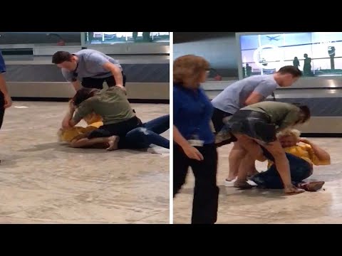 شاهد سيدة المطار الإسبانية تسبب في فوضى داخل أليكانتي