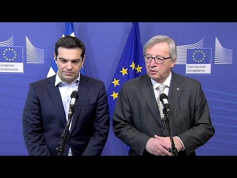 فيديو شولز وكلود يونكر يجتمعان مع أليكسيس تسيبراس