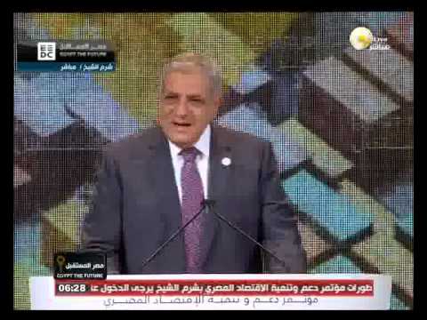 محلب يبكي في ختام كلمته في المؤتمر الاقتصادي