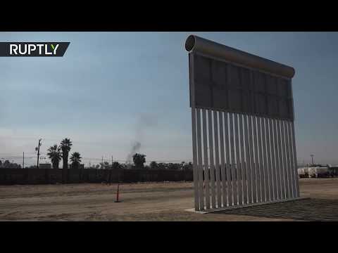 شاهد نموذج لجدار ترامب الفاصل بين الولايات المتحدة والمكسيك