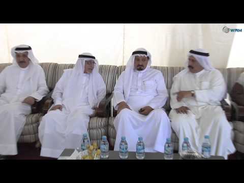 شاهد حاكم عجمان يقدم واجب العزاء في وفاة مقداد السويدي