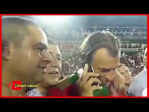 شاهد الملك محمد السادس يتصل برونار في الملعب ويهنئة بالمونديال