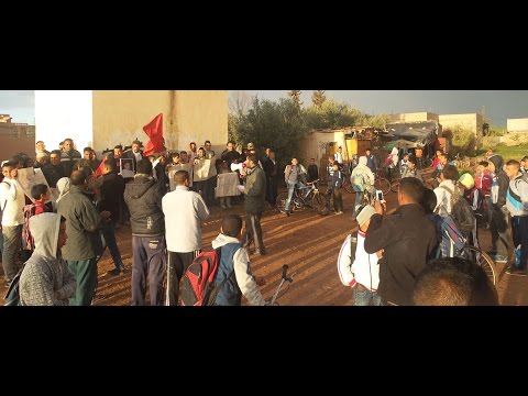 احتجاج ساكنة دوار المغارير على خزان الماء المعطل