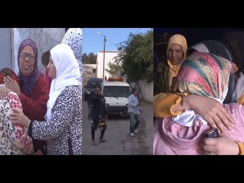 شاهد فوضى وصراخ في جنازة 3 شقيقات توفين في فاجعة الرباط