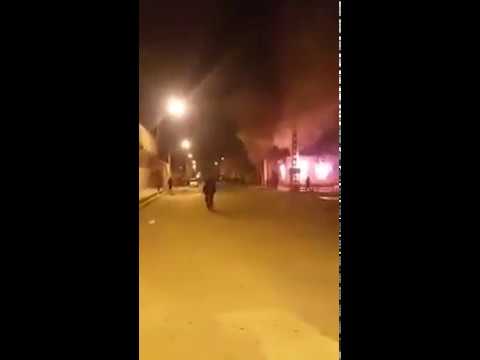 بالفيديو  احتراق مبنى المحكمة الإدارية في تندوف