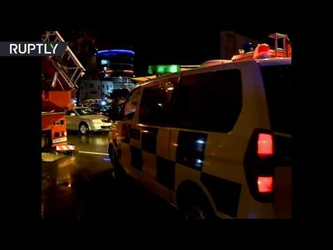 شاهد وفاة 12 شخصا بحريق في فندق 5 نجوم في باطومي الجورجية