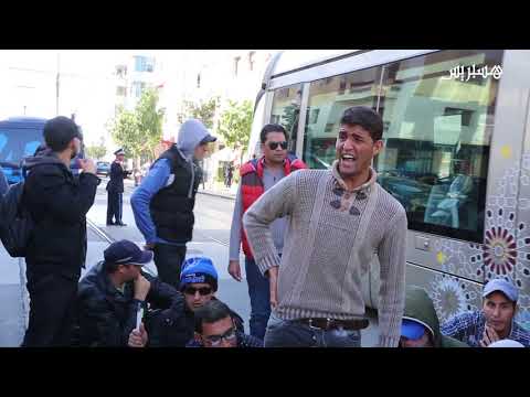 شاهد مسيرة مكفوفين ومعاقين من أجل محاصرة الترام في أكدال
