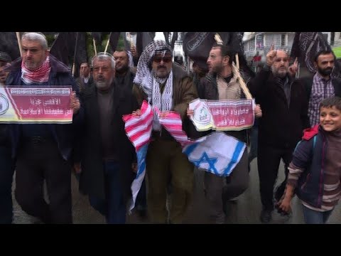 شاهد تظاهرات في غزة ضد قرار ترامب حول الاعتراف بالقدس عاصمة لإسرائيل