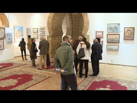 شاهد نجية بنيس تعرض لوحاتها في الرباط